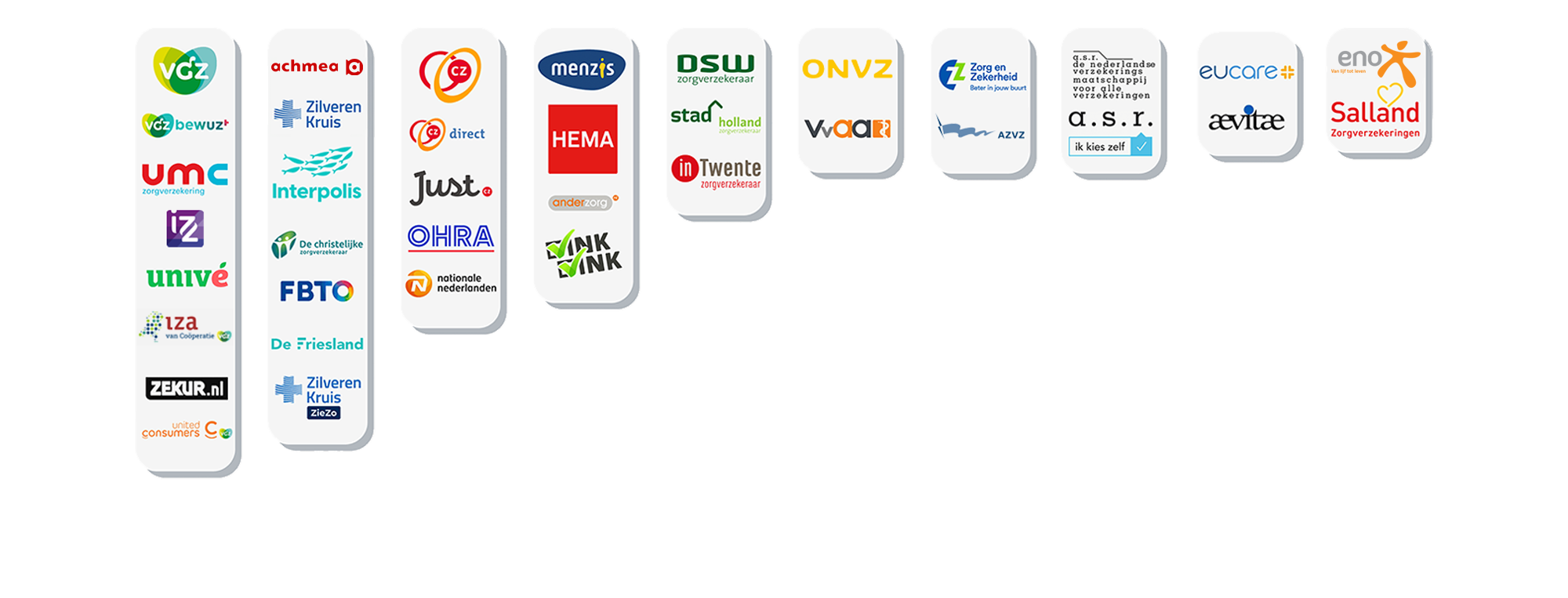 Wij hebben contracten afgesloten met alle zorgverzekeraars.