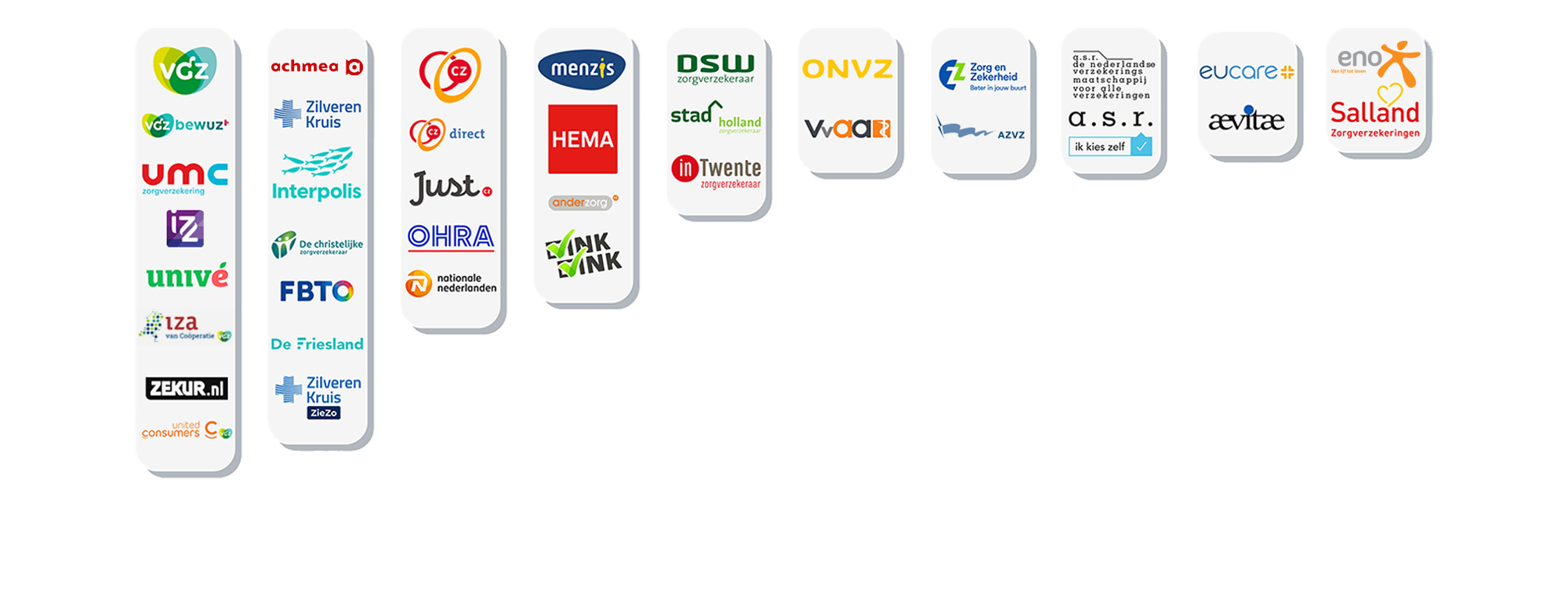 Wij hebben contracten afgesloten met alle zorgverzekeraars.